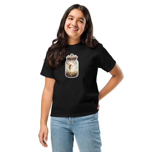 Fairy in Jar T-Shirt | Fairycore Cottagecore Aesthetic Tee | Fantasy Magical Graphic Shirt Teens and Adults XS to XL
