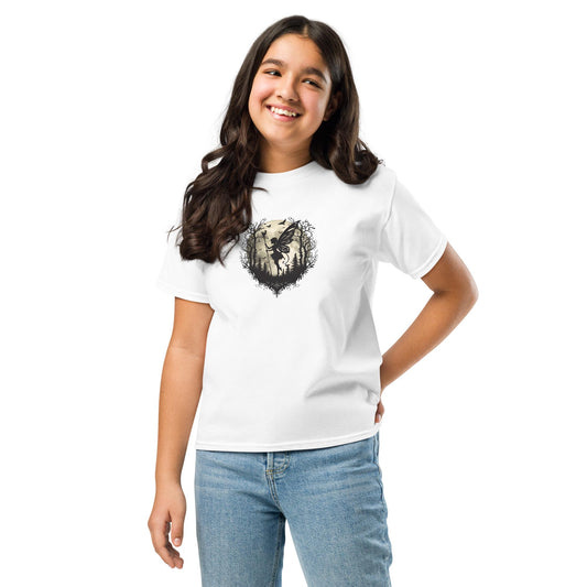 Moonlit Forest Fairy T Shirt | Unisex Cotton Tee | Black or White | XS to XL | Fairycore Gothic Aesthetic | Soft 100 percent Cotton