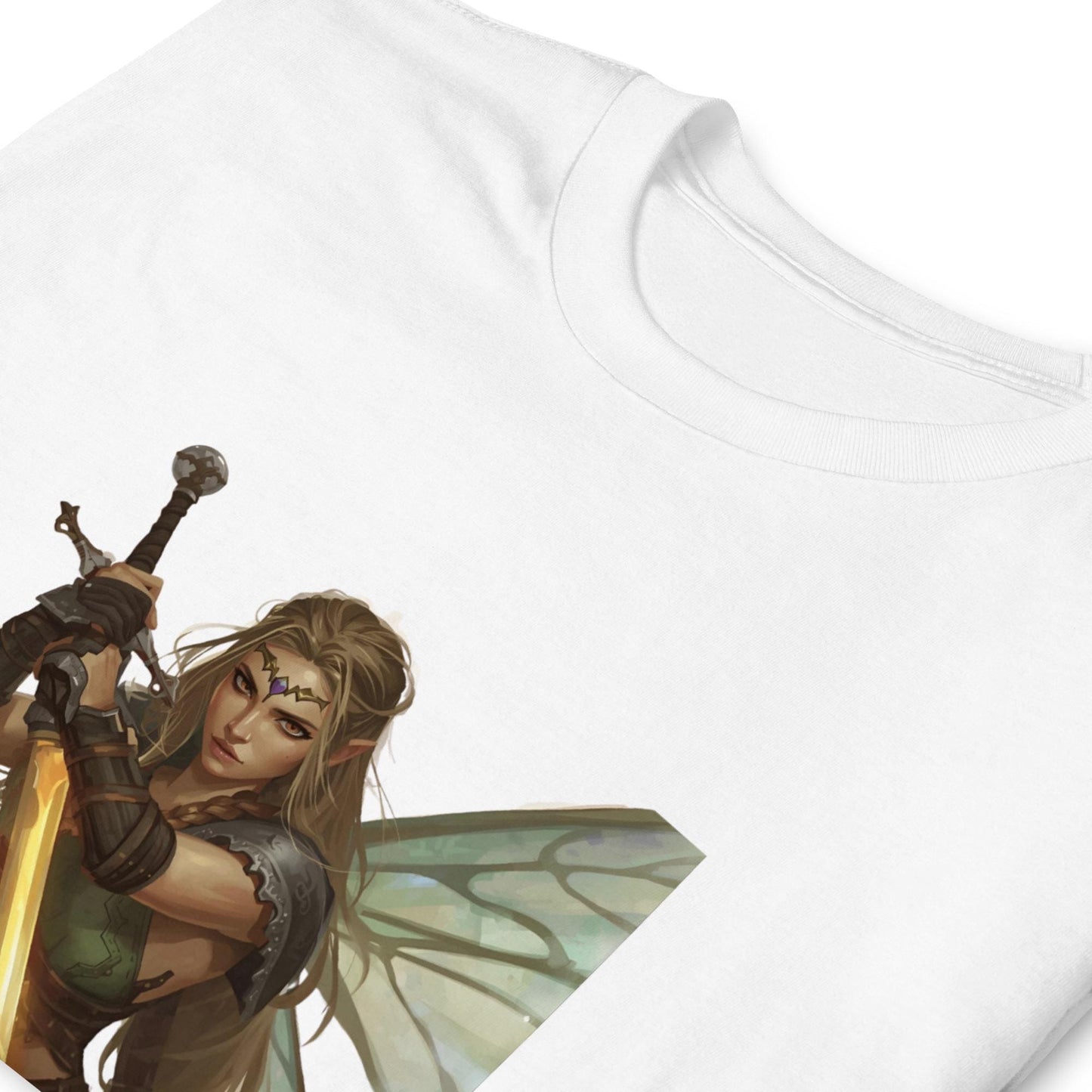 Fairy Viking Warrior T Shirt | Unisex | Black or White | Fantasy Fairycore Sword Graphic
