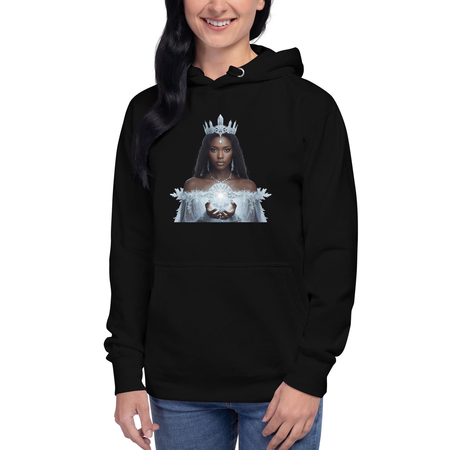 Fantasy Christmas Hoodie | Winter Queen Graphic | Unisex Cozy Holiday Sweatshirt
