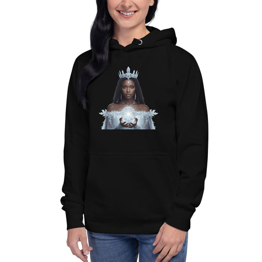 Fantasy Christmas Hoodie | Winter Queen Graphic | Unisex Cozy Holiday Sweatshirt