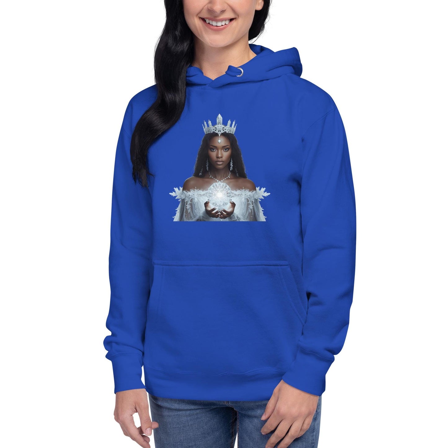 Fantasy Christmas Hoodie | Winter Queen Graphic | Unisex Cozy Holiday Sweatshirt