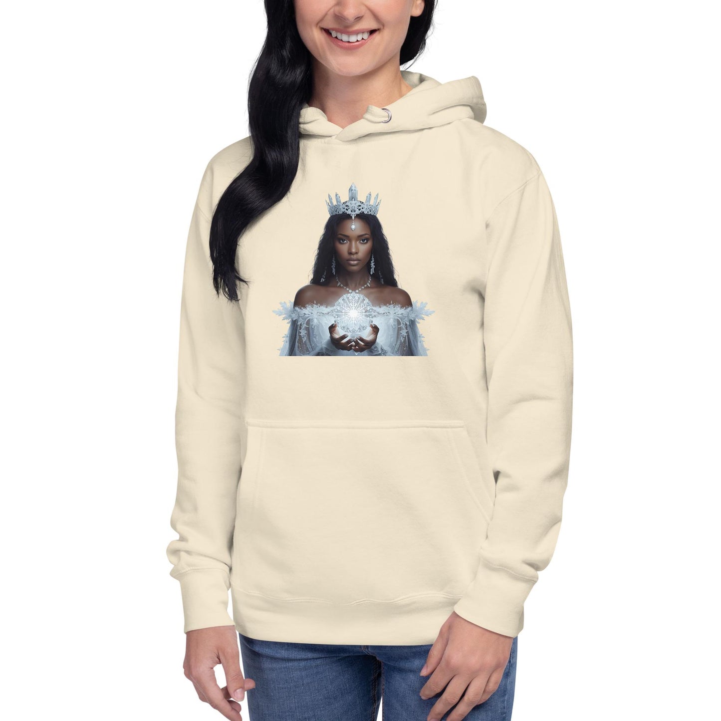 Fantasy Christmas Hoodie | Winter Queen Graphic | Unisex Cozy Holiday Sweatshirt