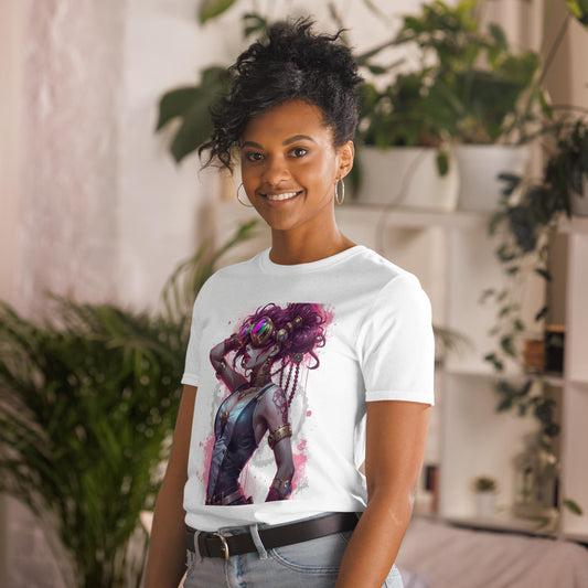 Steampunk Fairy T Shirt | Neon Goggles | Cyber Punk Fairy Art Tee | Unique Gift For Her