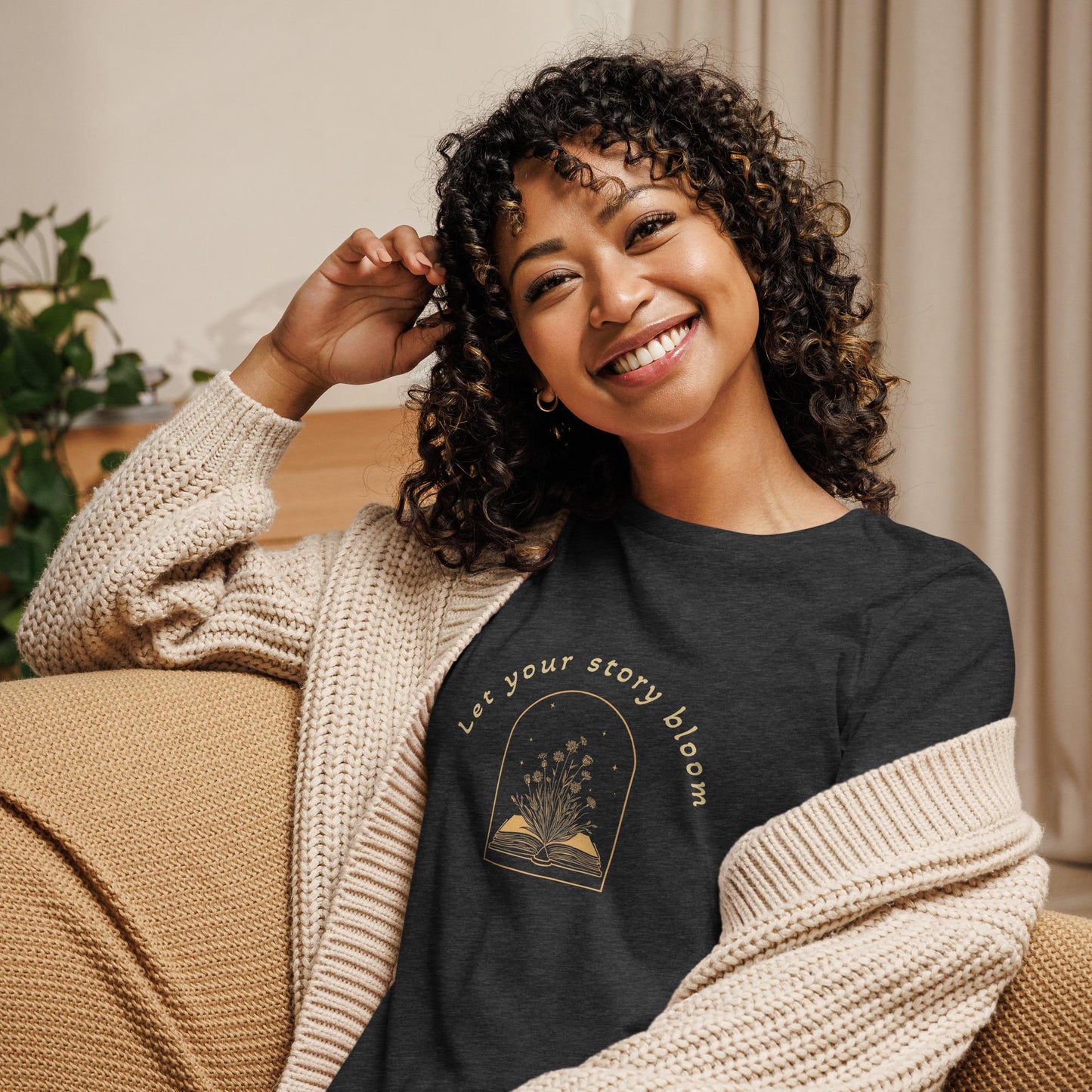 Let Your Story Bloom  Womens Relaxed T-Shirt