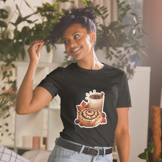 Cinnamon Roll and Latte  Unisex Softstyle T-Shirt