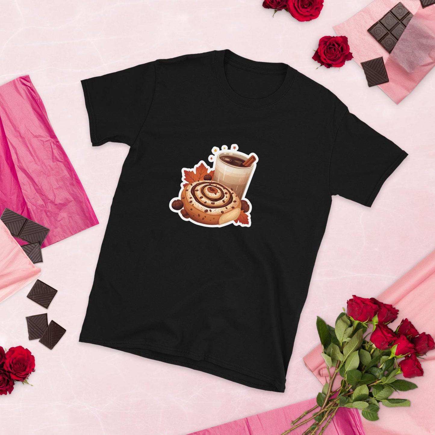 Cinnamon Roll and Latte  Unisex Softstyle T-Shirt