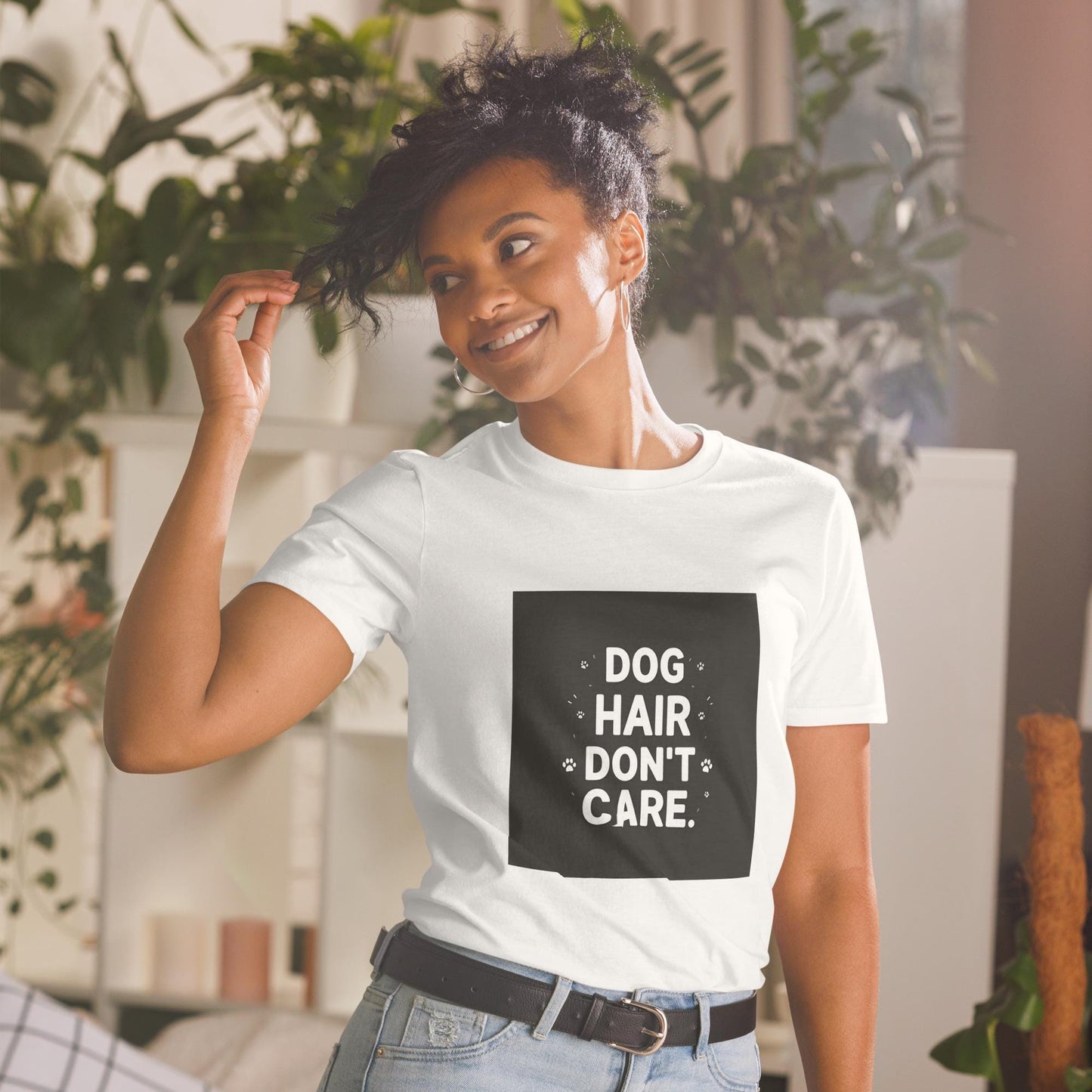 Dog Hair Dont Care T-Shirt, Funny Dog Lover Tee, Unisex Softstyle Shirt, Pet Parent Gift, Ring-Spun Cotton, S3XL
