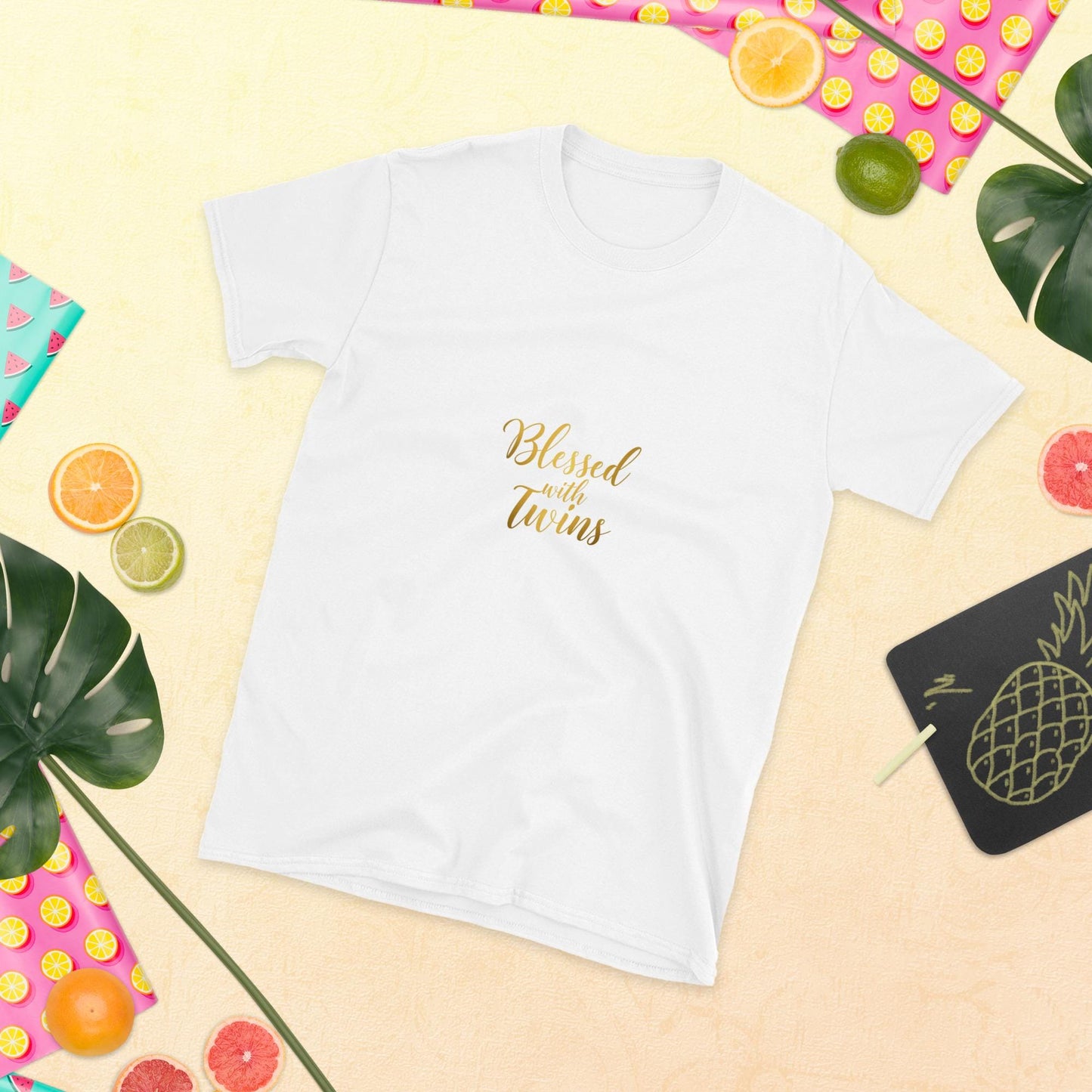 Blessed With Twins T-Shirt  Twin Mom Dad Shirt, Funny Family Graphic Tee, Parent of Twins Gift
