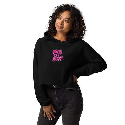 F*ck Off Im Busy Neon Crop Top  Bold Funny Graphic Tee, Trendy Streetwear Statement
