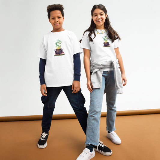 Witchy Cauldron Fairycore T Shirt | Unisex Tee | Black or White | XS to XL | Cottagecore Mushrooms | Pastel Magic Graphic Top