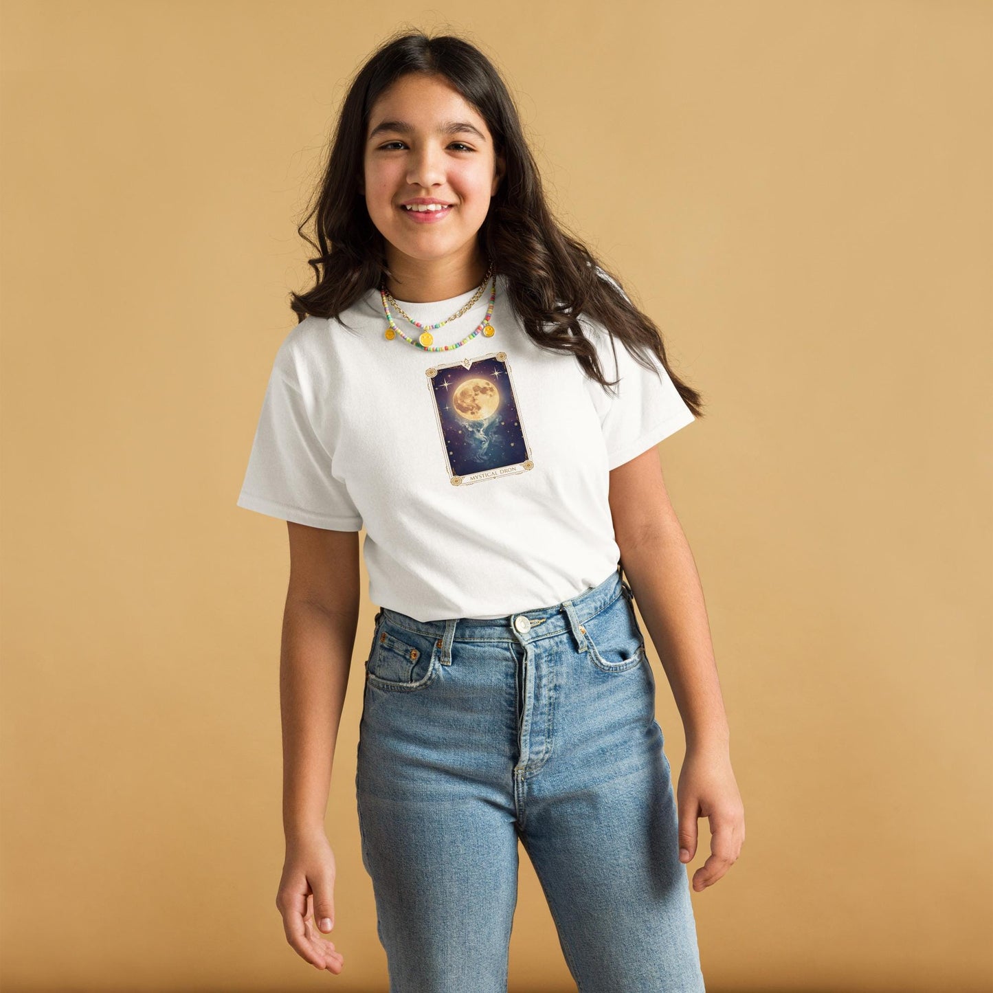Mystic Moon Tarot T Shirt | Unisex Cotton Tee | Black or White | XS to XL | Celestial Fairycore Graphic Top