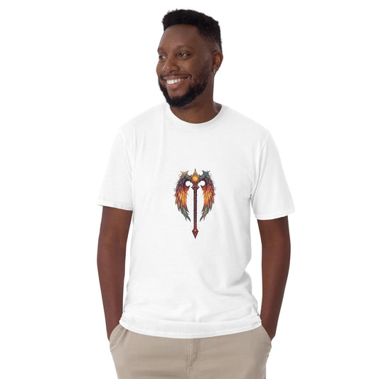 Fairy Viking Winged Sword T Shirt | Unisex 100 percent Cotton Tee | Black or White | XS to XL | Phoenix Wings Blade | Fantasy Angelcore Top