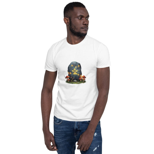 Fairy Door Mushroom T Shirt | Cottagecore Fairycore Tee | Enchanted Forest Graphic | Black or White