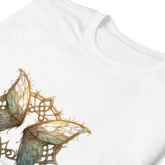 Celtic Fairy Wings Knot T Shirt | Fantasy Illustration Tee | White Background Art | Black or White