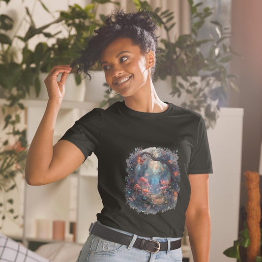 Enchanted Butterfly Forest Portal T Shirt | Fairycore Mushroom Grove | Fantasy Woodland Graphic