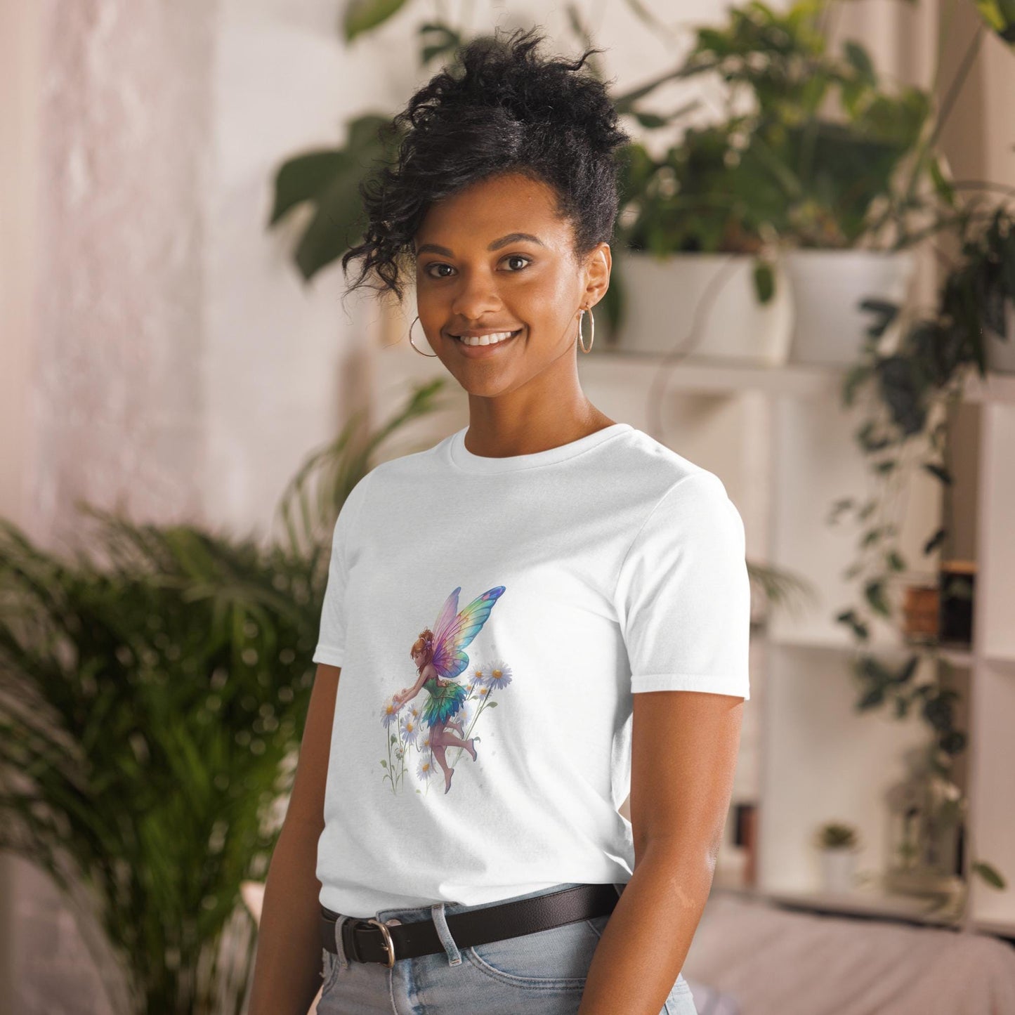 Daisy Garden Fairy T-Shirt | Pastel Wings Fairycore Graphic | Black or White | Unisex Tee