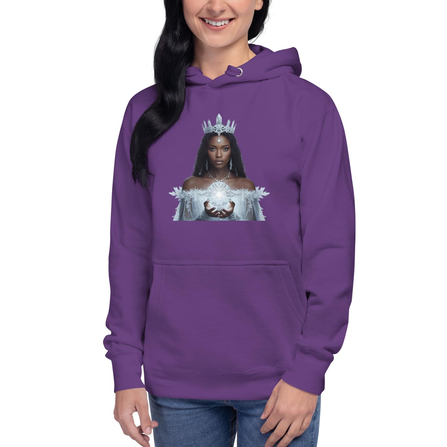 Fantasy Christmas Hoodie | Winter Queen Graphic | Unisex Cozy Holiday Sweatshirt