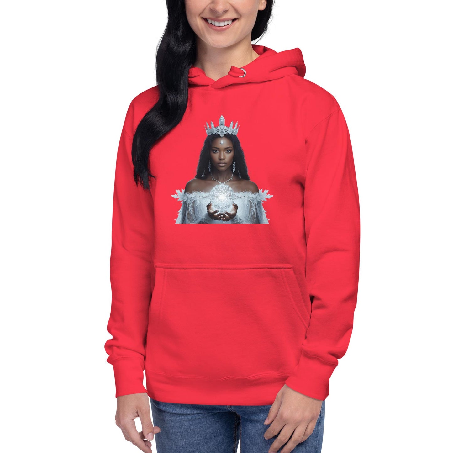 Fantasy Christmas Hoodie | Winter Queen Graphic | Unisex Cozy Holiday Sweatshirt