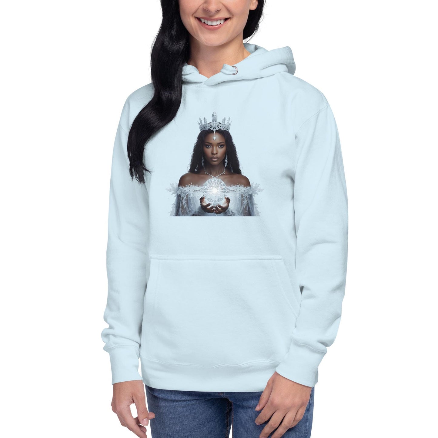 Fantasy Christmas Hoodie | Winter Queen Graphic | Unisex Cozy Holiday Sweatshirt