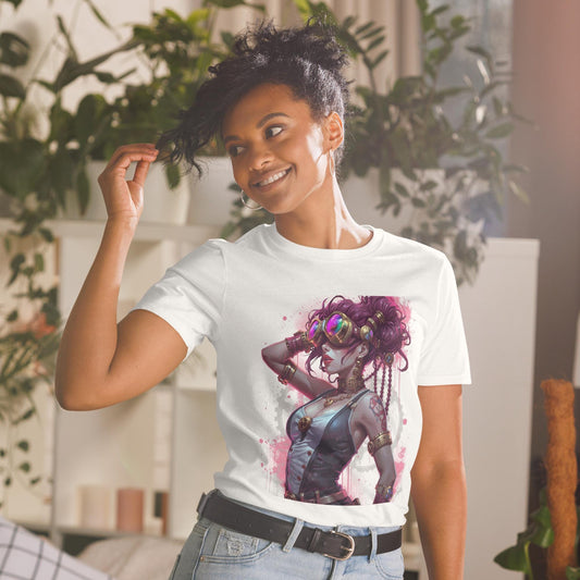 Steampunk Fairy T Shirt | Neon Goggles | Cyber Punk Fairy Art Tee | Unique Gift For Her